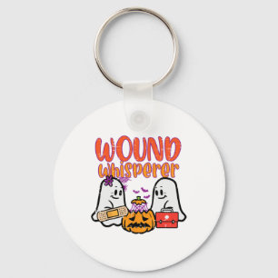 Ghost Nurse Wound Whisperer Halloween Nurse Fall S Keychain