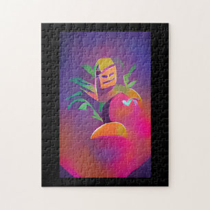 Ghost of a mango popsicle abstract digital art jigsaw puzzle