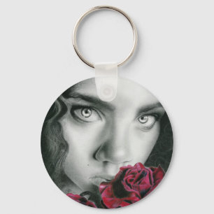 Ghost of a Rose Keychain