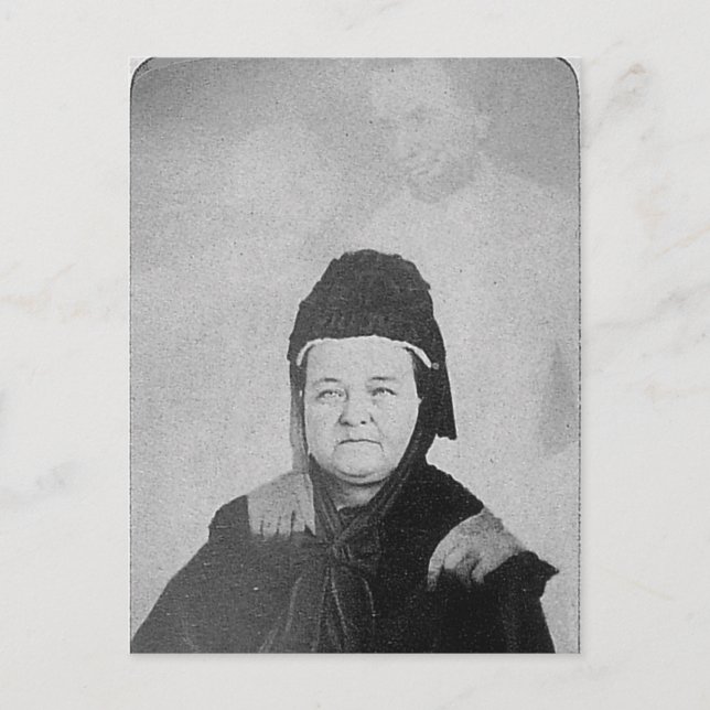 Ghost of Abraham Lincoln with Mary Lincoln 1869 Postcard (Front)