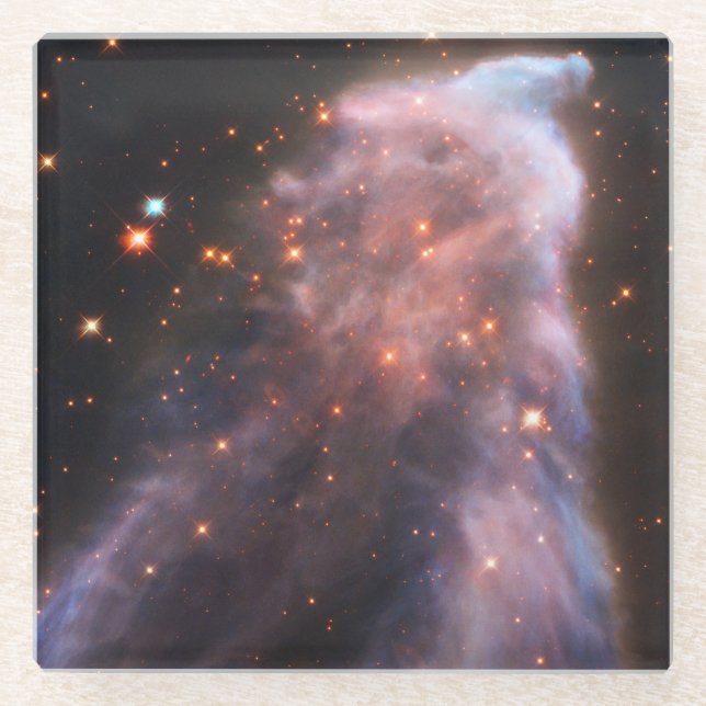 Ghost of Cassiopeia Nebula Glass Coaster (Front)