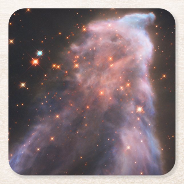 Ghost of Cassiopeia Nebula Square Paper Coaster (Front)