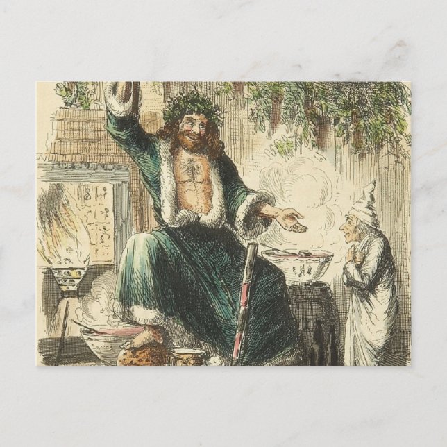 Ghost of Christmas Present Holiday Postcard (Front)