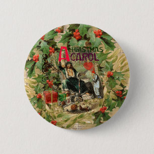 Ghost of Christmas Present Illustration Scrooge 2 Inch Round Button