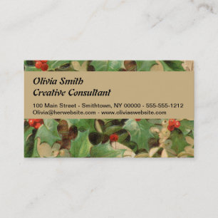 Ghost of Christmas Present Illustration Scrooge Business Card