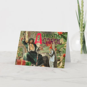 Ghost of Christmas Present Illustration Scrooge Holiday Card