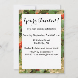 Ghost of Christmas Present Illustration Scrooge Invitation