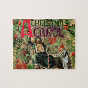 Ghost of Christmas Present Illustration Scrooge Jigsaw Puzzle