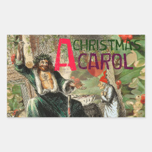 Ghost of Christmas Present Illustration Scrooge Sticker
