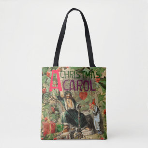 Ghost of Christmas Present Illustration Scrooge Tote Bag