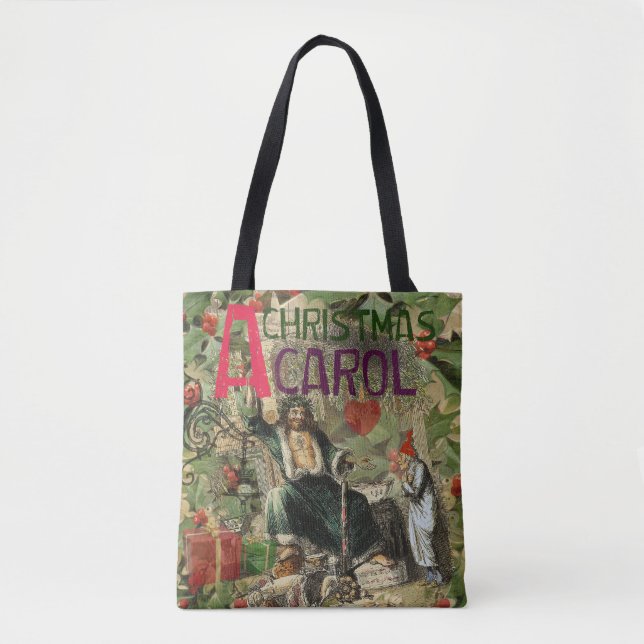 Ghost of Christmas Present Illustration Scrooge Tote Bag (Front)