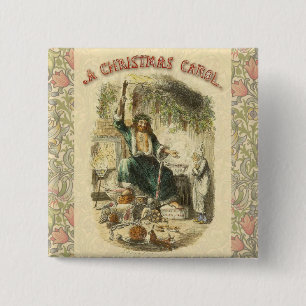 Ghost of Christmas Present Scrooge  2 Inch Square Button
