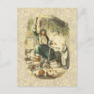 Ghost of Christmas Present Scrooge Holiday Postcard