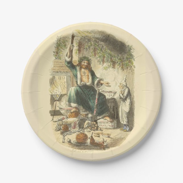 Ghost of Christmas Present Scrooge  Paper Plate (Front)