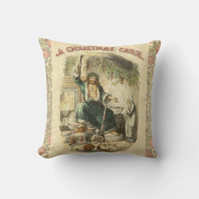 Ghost of Christmas Present Scrooge  Throw Pillow (Front)