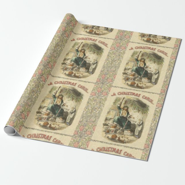 Ghost of Christmas Present Scrooge  Wrapping Paper (Unrolled)