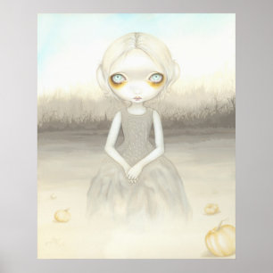 Ghost of the Pumpkin Patch ART PRINT halloween