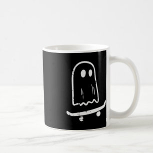 Ghost On Skateboard Fun Retro Halloween Costume Bo Coffee Mug