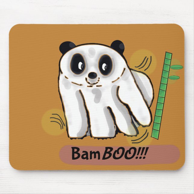 Ghost Panda Halloween-Themed Mouse Mat (Front)