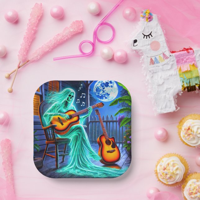 Ghost Paper Plate (Party)