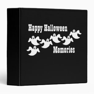 Ghost Party Halloween Binder (1.5 inch), Black