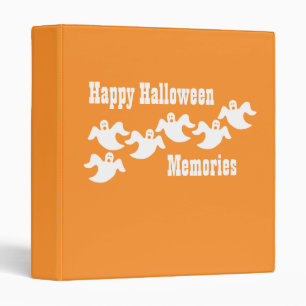 Ghost Party Halloween Binder (1 inch), Orange