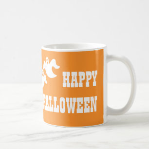 Ghost Party Halloween Mug, Orange Coffee Mug