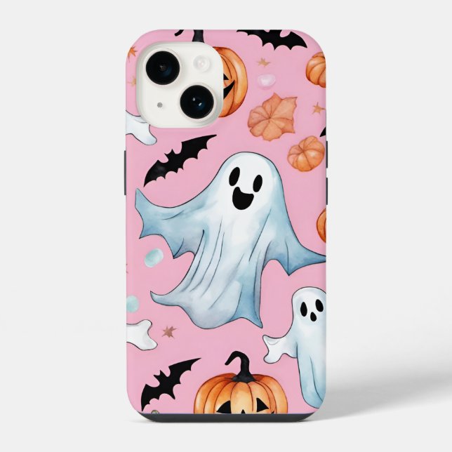 Ghost Party In Pink iPhone Case (Back)