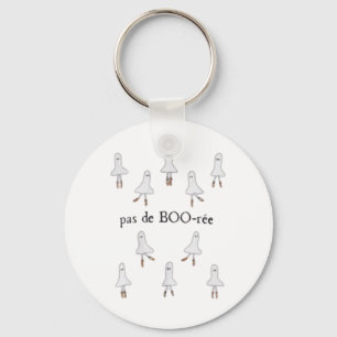 Ghost Pas De Boo-rée Llet Dancer Spooky Halloween Keychain