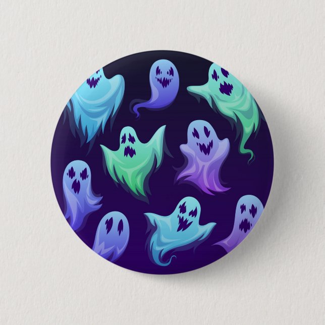 Ghost pattern 2 inch round button (Front)