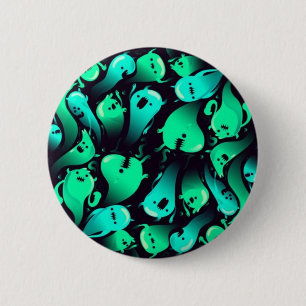 Ghost pattern 2 inch round button