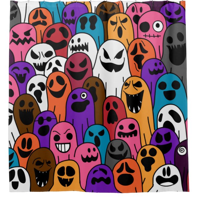 Ghost pattern Halloween spooky scarf isolated repe (Front)