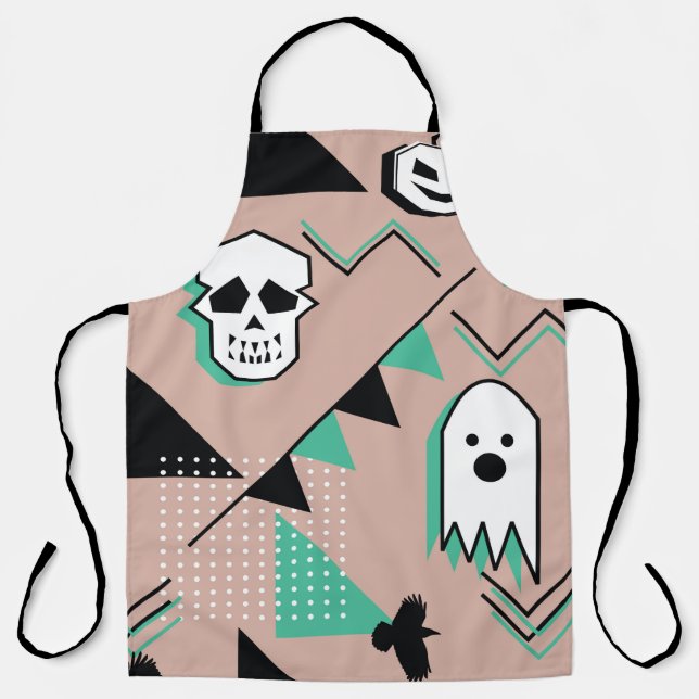Ghost pattern,halloween theme seamless pattern wit apron (Front)