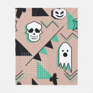 Ghost pattern,halloween theme seamless pattern wit fleece blanket