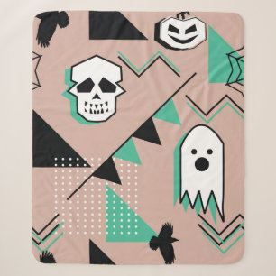 Ghost pattern,halloween theme seamless pattern wit sherpa blanket