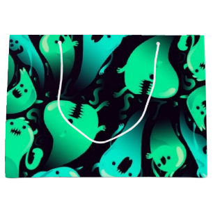 Ghost pattern large gift bag