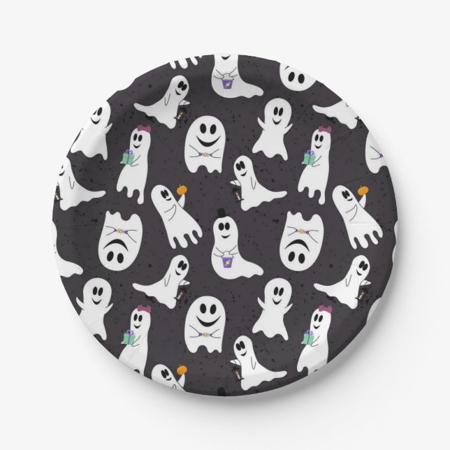 Ghost pattern paper plate (Front)