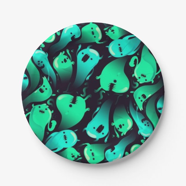 Ghost pattern paper plate (Front)