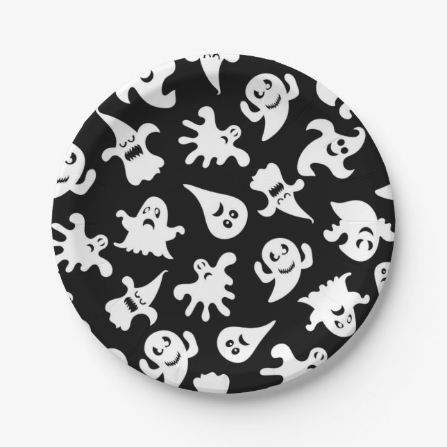 Ghost pattern paper plate (Front)