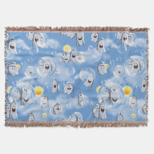 Ghost Pattern Throw Blanket (Front)