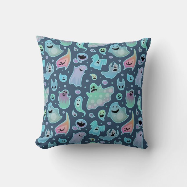 Ghost pattern throw pillow (Front)