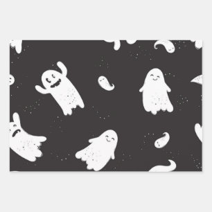 Ghost pattern wrapping paper sheet