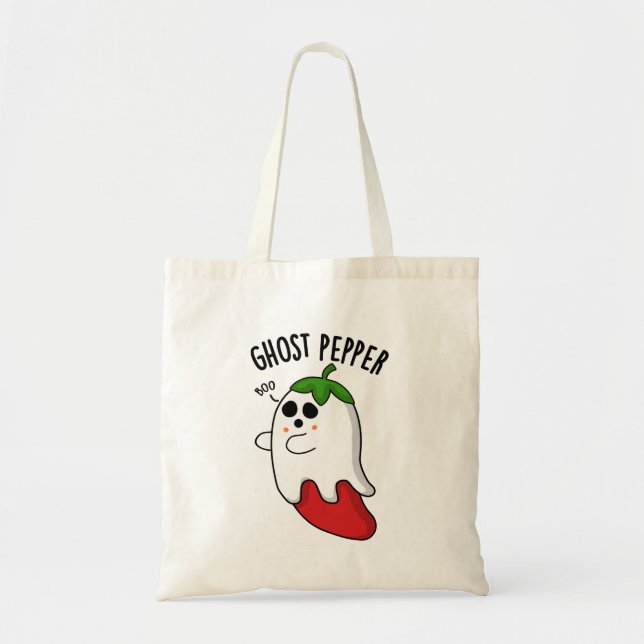 Ghost Pepper Funny Chili Pun  Tote Bag (Front)