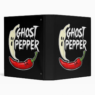 Ghost Pepper Funny Spicy Hot Halloween Ghost Peppe Binder