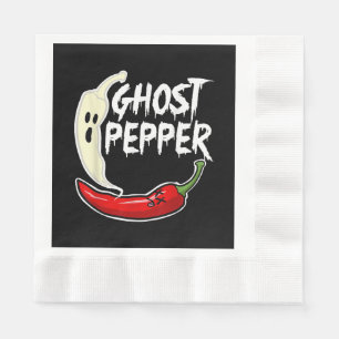 Ghost Pepper Funny Spicy Hot Halloween Ghost Peppe Napkin