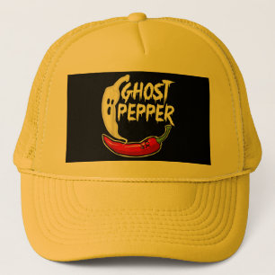 Ghost Pepper Funny Spicy Hot Halloween Ghost Peppe Trucker Hat