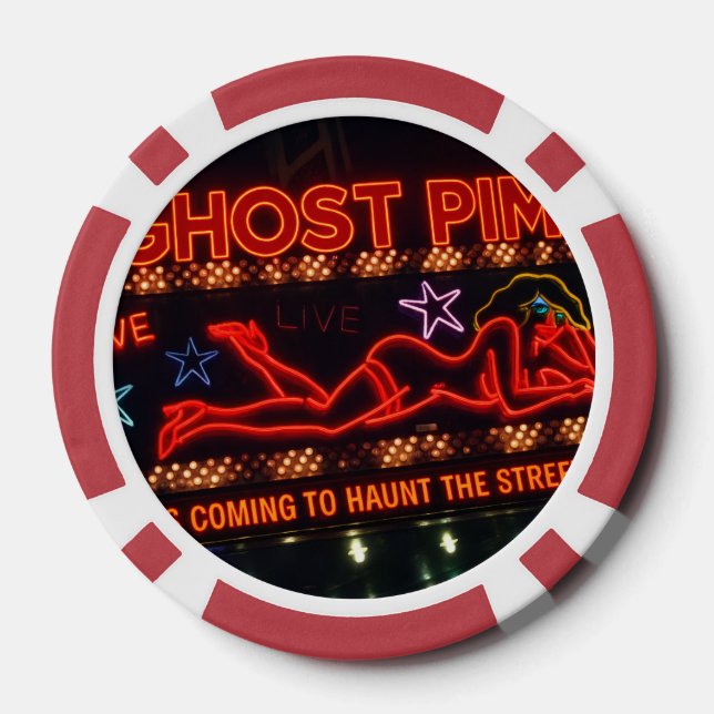 Ghost Pimp Classic Playing Cards Poker Chips (Back)