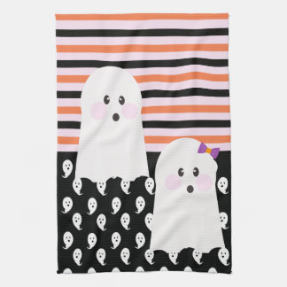  Ghost Pink Orange Stripes Pattern Kitchen Towel