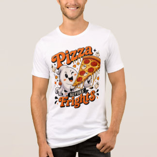 Ghost Pizza Halloween T-Shirt Couples Party Tee