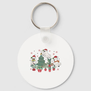 Ghost Plant With Xmas Tree Christmas Kids Boys Gir Keychain